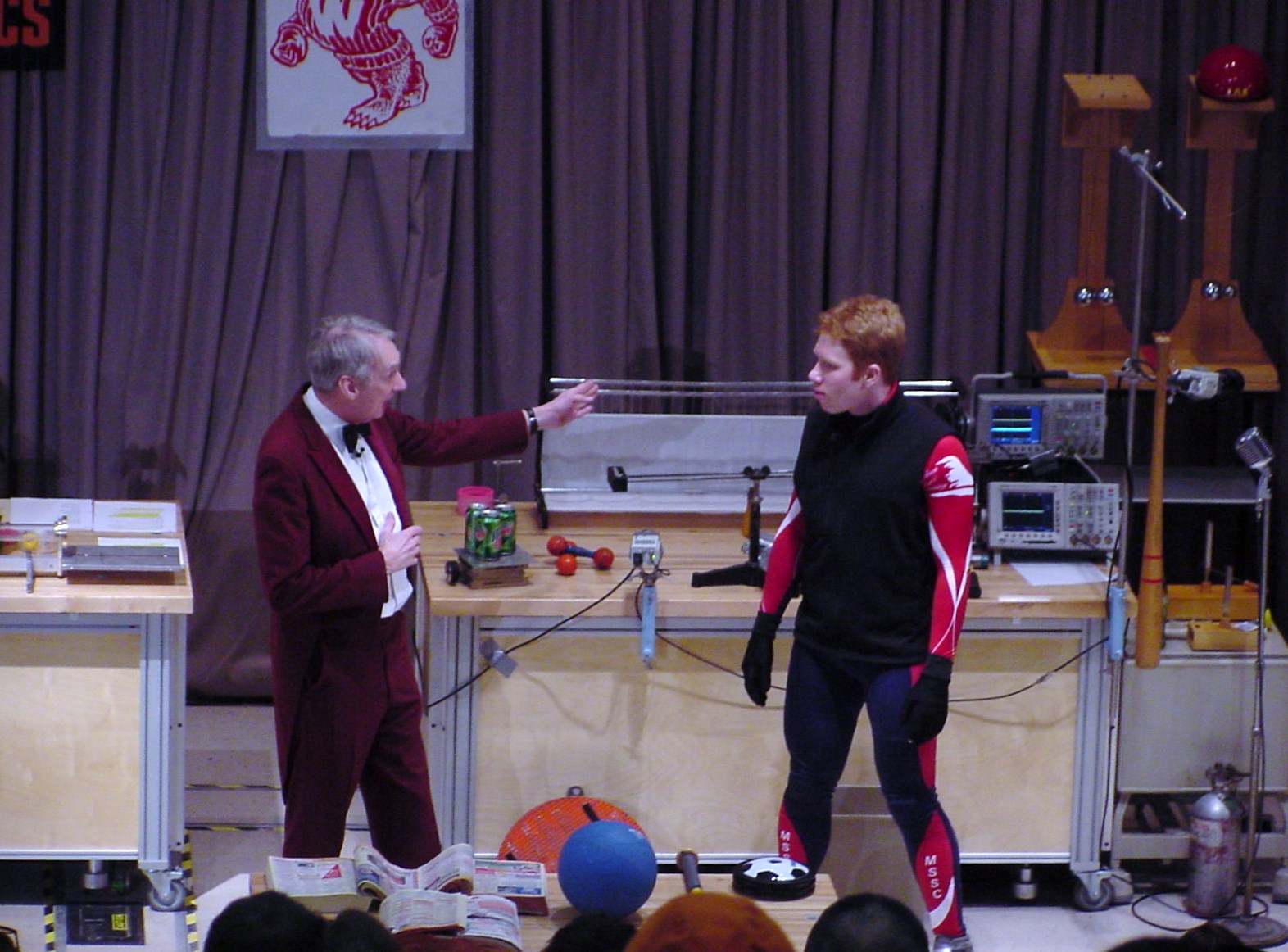 Two men on stage