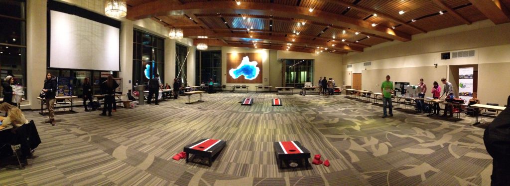 Large room with art