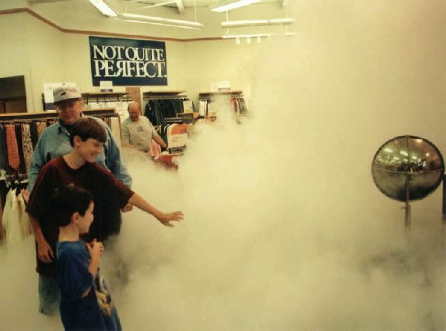 Students feeling a cloud.