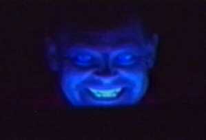Teeth glow, and so do Roger's contact lenses