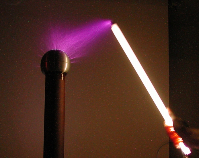 Tesla Coil and purple light