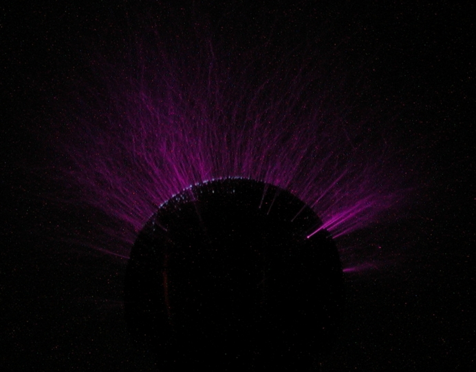 Dark Circle with Purple light rays