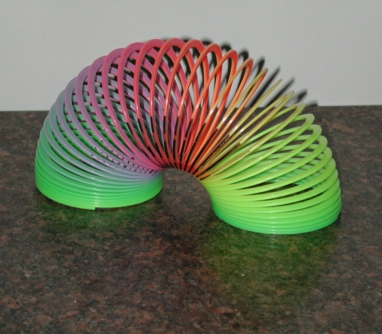 Colorful Slinky in White Light