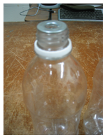 Bottle with washer on top